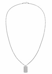 Stylový ocelový náhrdelník s přívěskem ve tvaru psí známky 2790359