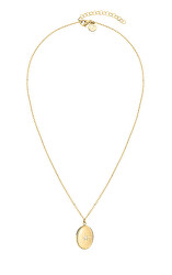Elegante collana placcata oro con medaglione TJ-0096-N-50