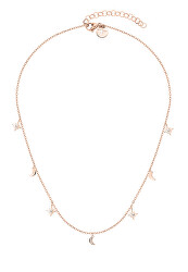 Jemný bronzový náhrdelník s přívěsky TJ-0100-N-42