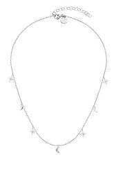 Jemný ocelový náhrdelník s přívěsky TJ-0098-N-42