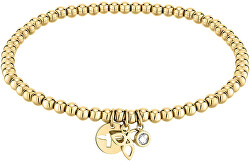 Braccialetto con perline placcate in oro con pendenti TJ-0011-B-17