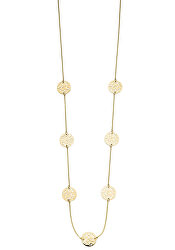 Pozlacený dlouhý náhrdelník Cataleya s přívěsky TJ153
