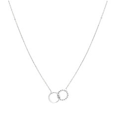 Slušivý ocelový náhrdelník s kroužky TJN0226-919