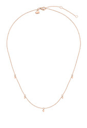 Romantický bronzový náhrdelník se srdíčky TJ-0118-N-45