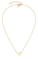 Romantický pozlacený náhrdelník Logomania Heart TJ-0526-N-45