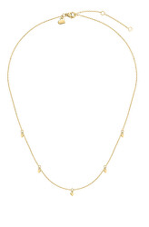 Romantický pozlacený náhrdelník se srdíčky TJ-0117-N-45