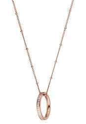 Růžově zlacený náhrdelník Emily se zirkony TJ169