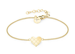 Elegante bracciale placcato in oro Logomania Heart TJ-0529-B-20
