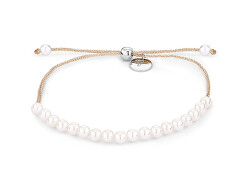 Elegante bracciale in cordoncino con perle sintetiche TJ-0534-B-17
