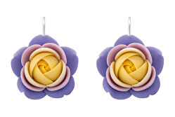 Színes lógó virág alakú fülbevalók Tammy