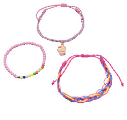 Set di braccialetti rosa per ragazze Lecca lecca (3 pezzi)