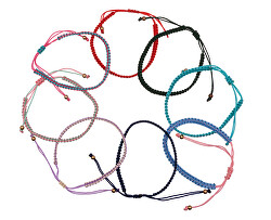 Buntes String-Armband türkis/pink