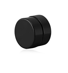 Čierna magnetická single náušnica 2v1 (koliesko, mini brošňa) VSE6018B-PET