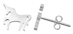 Orecchini in acciaio dal design Unicorno