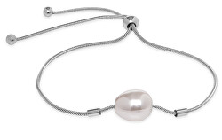 Elegantný oceľový náramok s perlou VEDB0540S