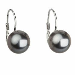 Elegantné perlové náušnice s klapkou Pearl Grey 71106.3