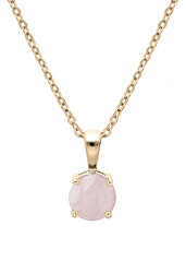 Jemný pozlacený náhrdelník s růženínem PO/SP10282I