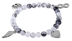 Armband aus Rutilquarz-Perlen mit schützenden Anhängern