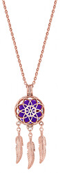 Multifunkční pozlacený náhrdelník Lapač snů s vyměnitelným středem Aroma 132462D