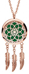 Multifunkčný pozlátený náhrdelník Lapač snov s vymeniteľným stredom 132471D