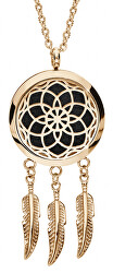 Multifunkční pozlacený náhrdelník Lapač snů s vyměnitelným středem Aroma 132471J