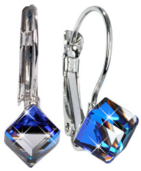 Stílusos fülbevaló Cube Bermuda Blue