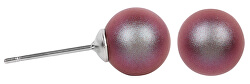 Náušnice Pearl Iridescent Red