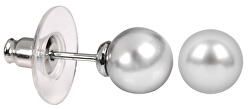 Moderné perličkové náušnice Pearl Light Grey