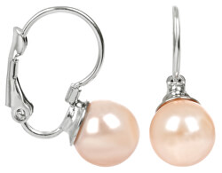 Pôvabné náušnice s perličkou Pearl Peach