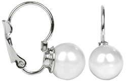 Pearl White Fülbevaló patent zárral
