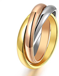 Ocelový tricolor prsten KRS-247