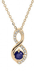 Očarujúce pozlátený náhrdelník so zirkónmi PO/SP08340B