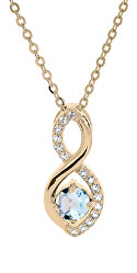 Okouzlující pozlacený náhrdelník se zirkony PO/SP08340TZ