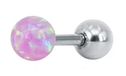 Cercel piercing cu opal sintetic mov