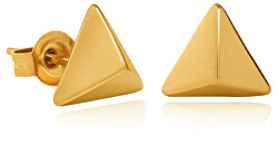 Cercei triunghiulari placați cu aur din oțel VAAXF063G