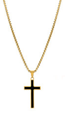 Colier placat cu aur cu cruce VGX211-1G (lanț, pandantiv )