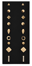 Aranyozott minimalista fülbevalók - bedugós Gold (9 pár)