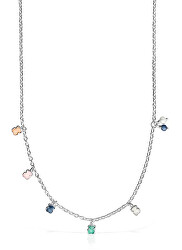 Hravý stříbrný náhrdelník s přívěsky Icon Color 1002076100