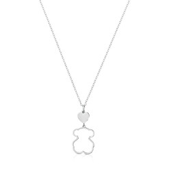 Pôvabný strieborný náhrdelník New Silueta 1000118300 (retiazka, prívesok)