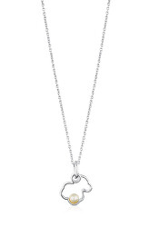 Incantevole collana in argento con perla New Silueta 1000090700 (catenina, pendente)