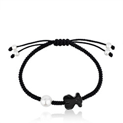 Elegante bracciale cabala nero Tibet 616481020