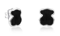 Silberne Teddybär-Ohrringe mit Onyx New Color 1000147900