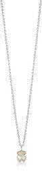 Strieborný náhrdelník s perleťovým medvedíkom Icon Color 1000145900 (retiazka, prívesok)