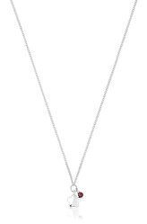 Strieborný náhrdelník s rhodolitom Bold Motif 1003874600