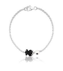 Silberarmband mit einer Perle und einem Teddybären Erma 1000136400