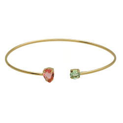 Bracciale placcato in oro massiccio con cristalli Bay A4894-24DP