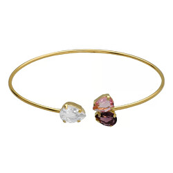 Bracciale placcato in oro massiccio con cristallo Glory A4898-26DP