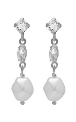 Orecchini in argento con cristalli e perla barocca Purpose A4656-07HT