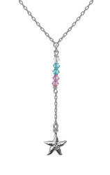 Elegante collana in argento Stella con cristalli Bliss A4847-MHG