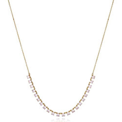 Elegantný pozlátený náhrdelník so zirkónmi Elegant 13150C100-30